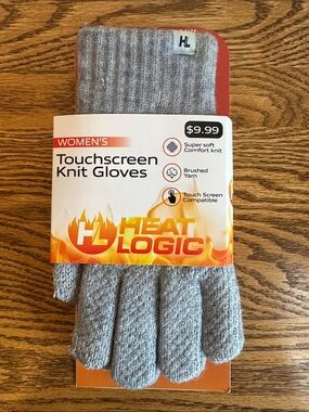 Women's Touchscreen Knit Gloves in Light Gray
